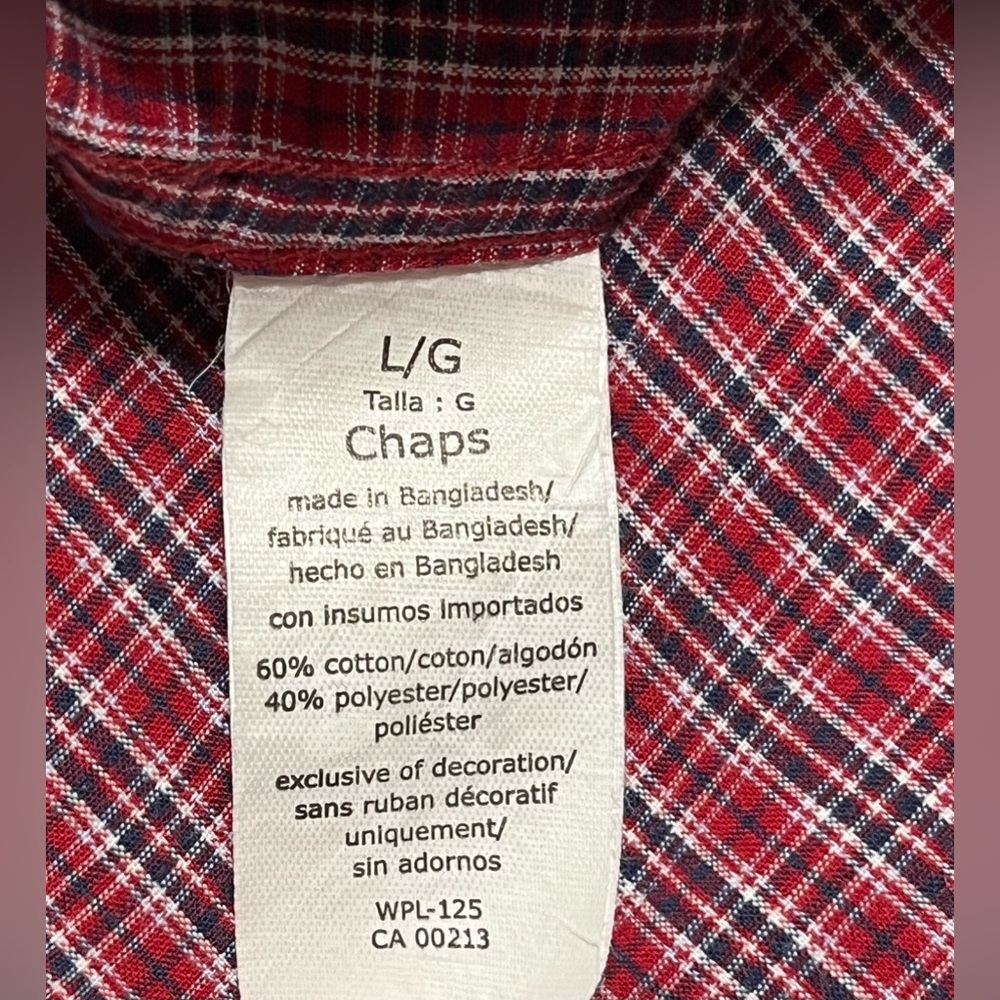 Chaps Men's Long Sleeve Easy Care Woven Button Down Shirt. - Picture 6 of 7